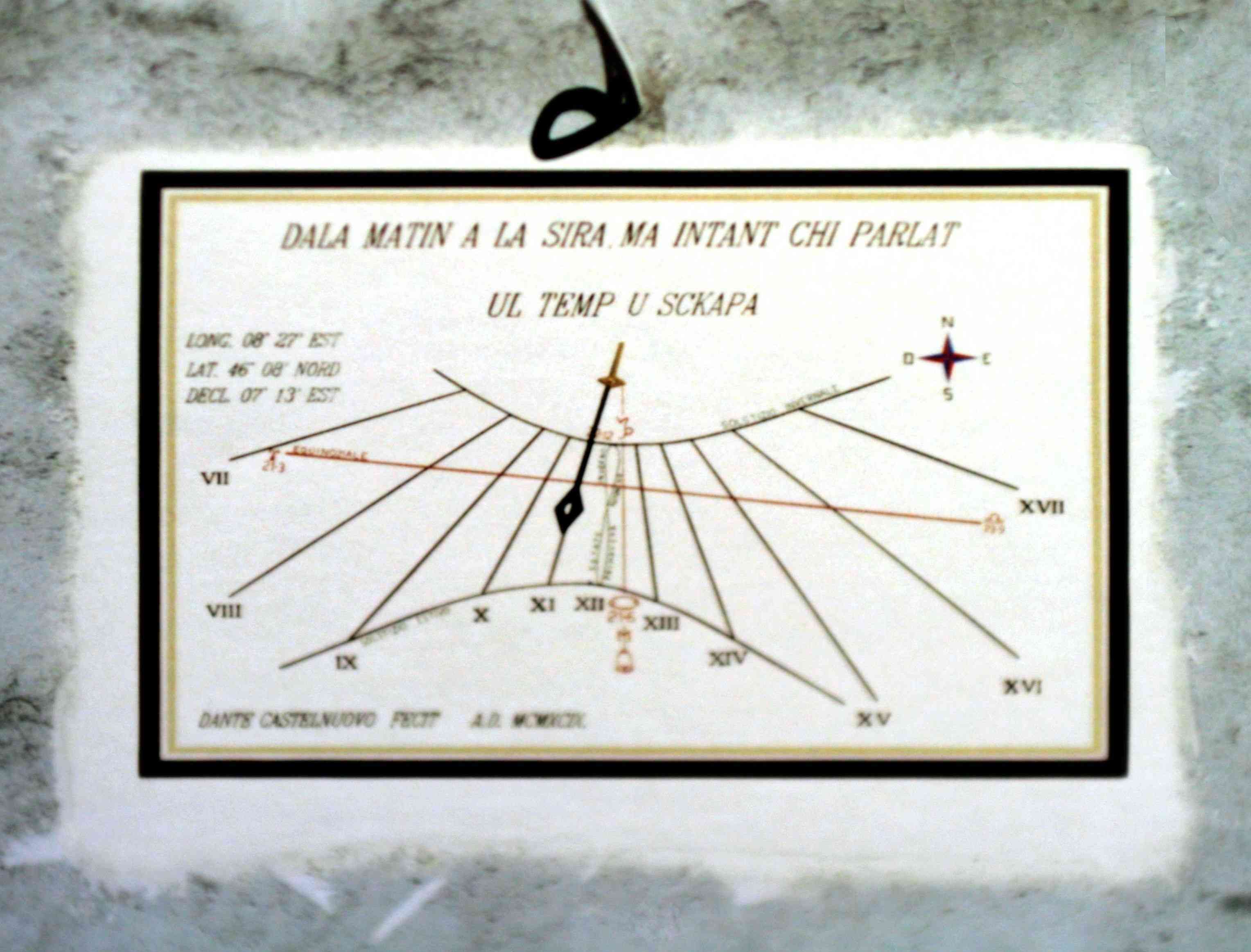 meridiane, dante castelnuovo, quadranti solari, lemniscate, valle vigezzo, led zeppelin