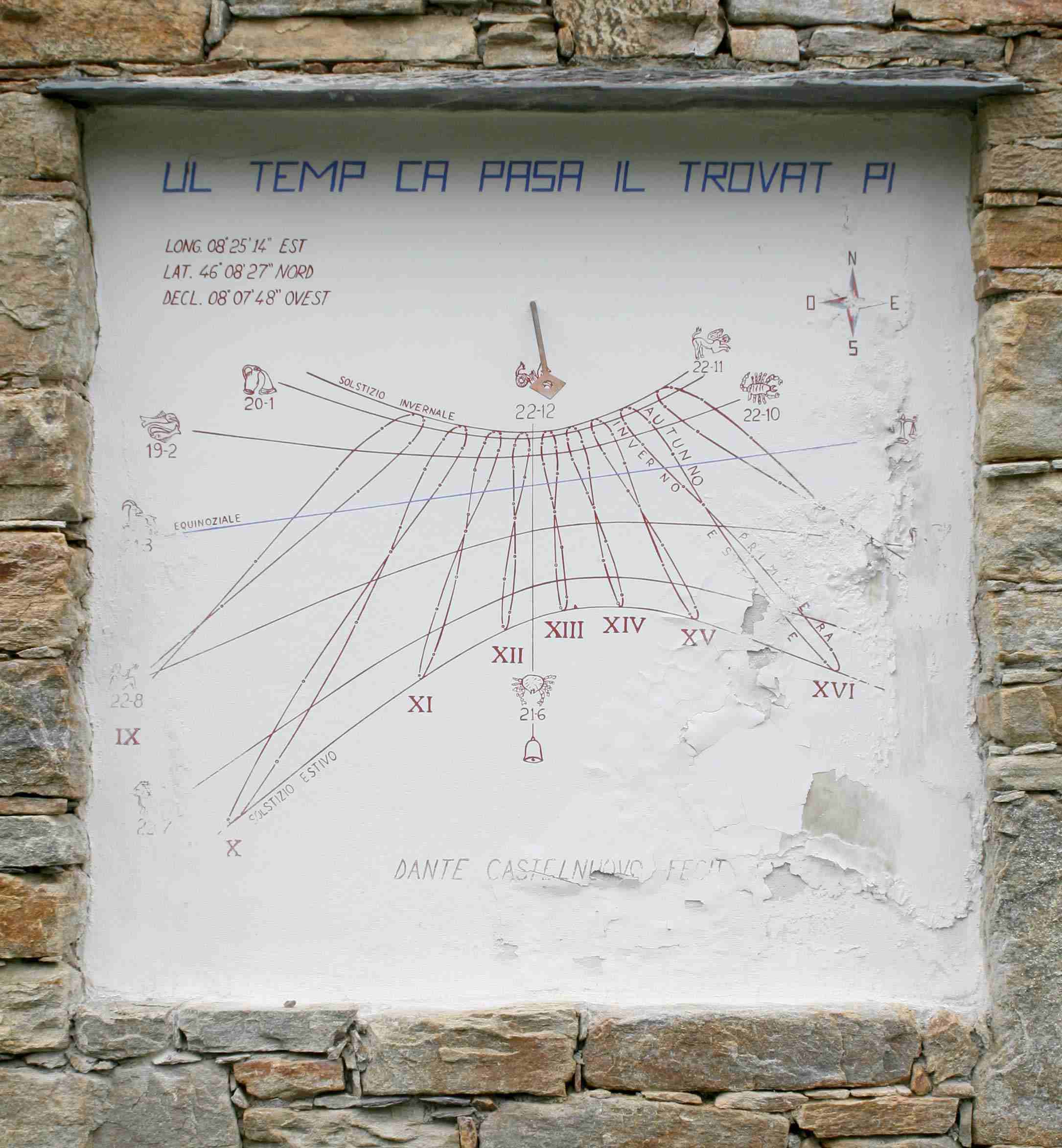 meridiane, dante castelnuovo, quadranti solari, lemniscate, valle vigezzo, led zeppelin