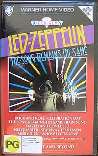 The Song Remains The Same NZ vhs