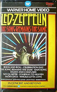 The Song Remains The Same UK vhs PEV 61389