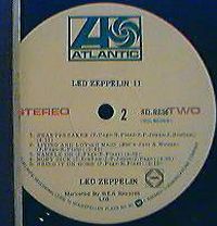 Led Zeppelin II new zealand SD 8236 promo