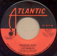 Immigrant Song 45-2777 SP