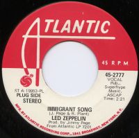 Immigrant Song 45-2777 promo PL